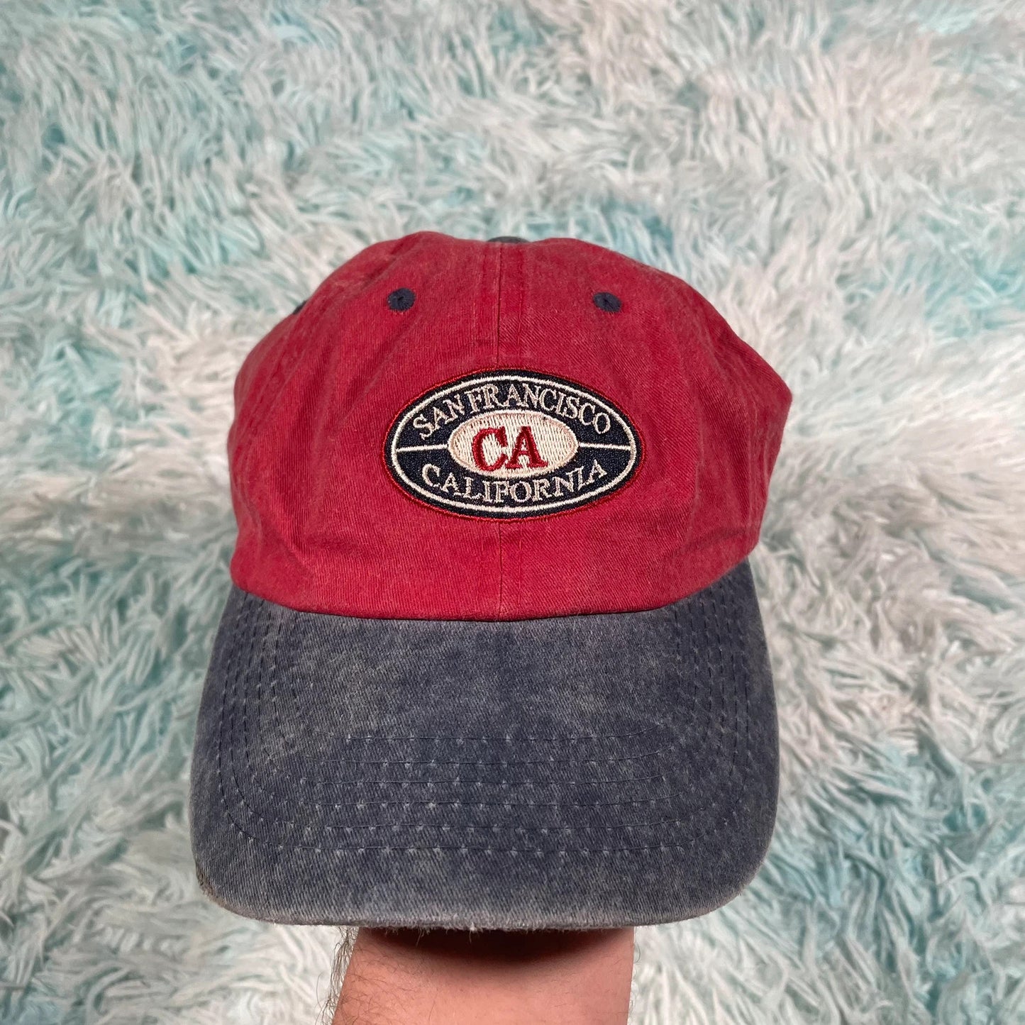 Vintage 00s Red San Francisco Cap Faded