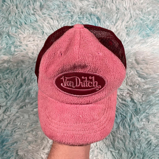 Vintage Pink Von Dutch Cap Felt Trucker