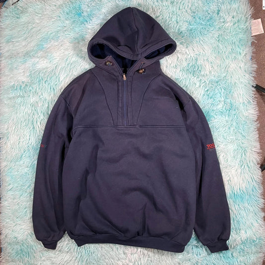 Vintage 90s Double Layered Hoodie Polartec - Large