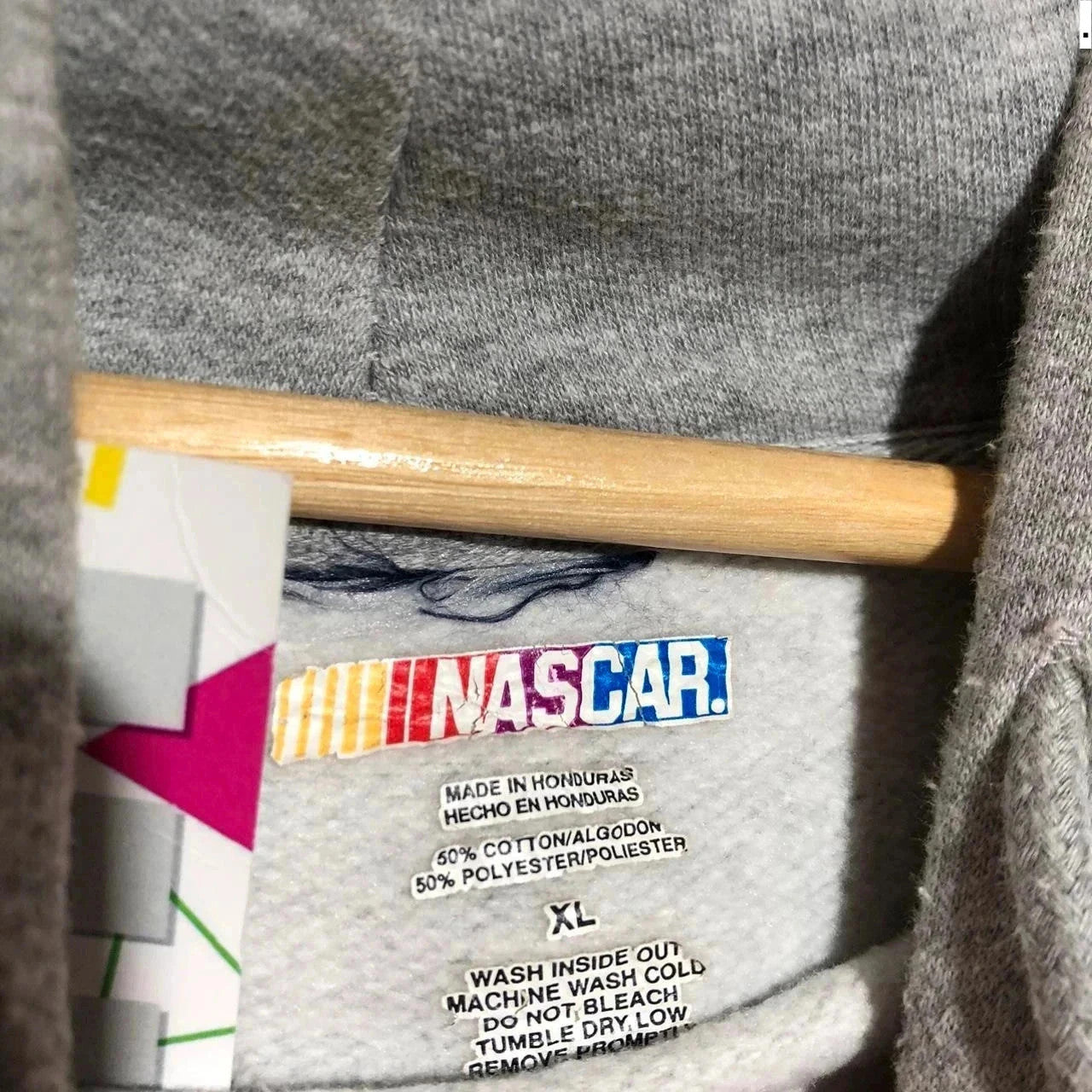 Vintage Grey Nascar Hoodie - XL