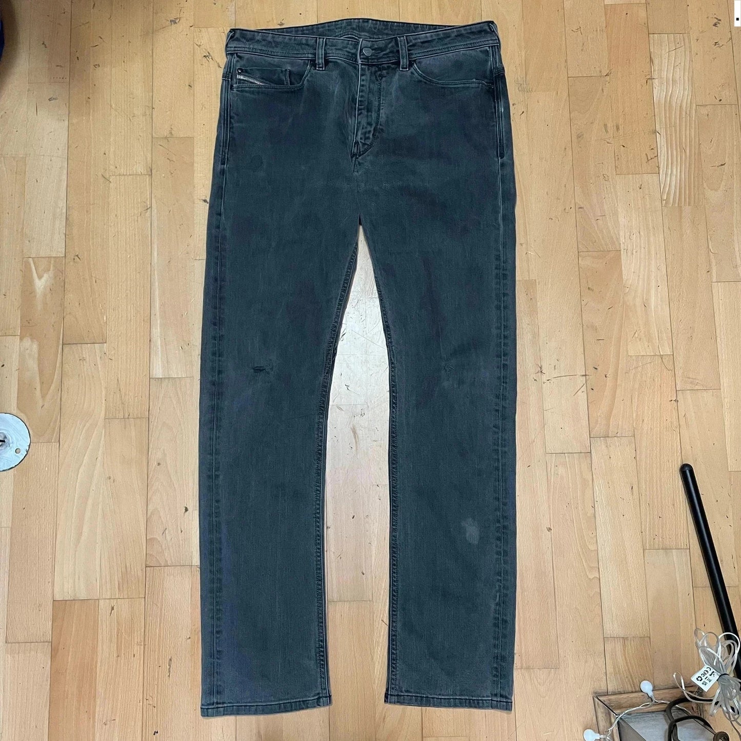Navy Diesel Wide Leg Jeans - 34W