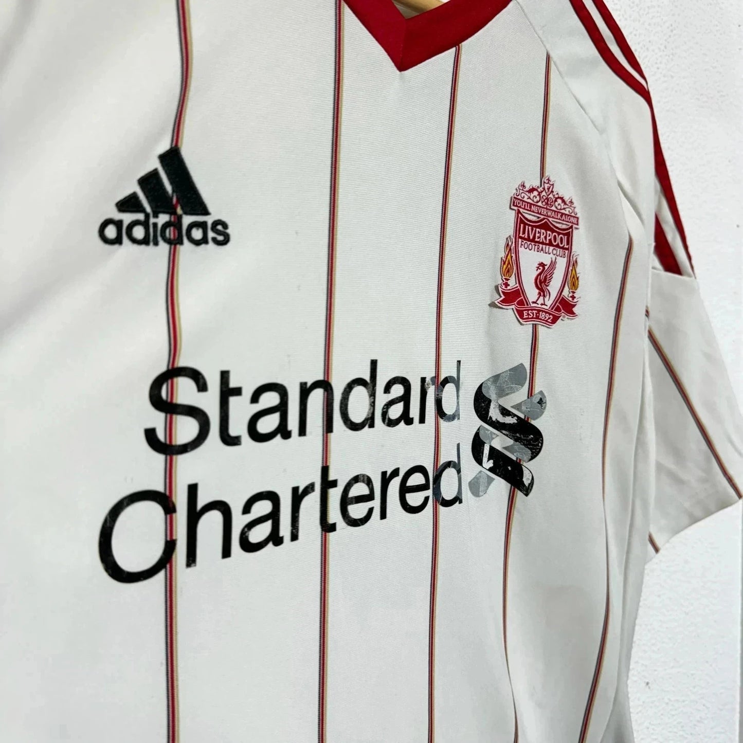 Vintage Liverpool Shirt Away Kit White Adidas - Large