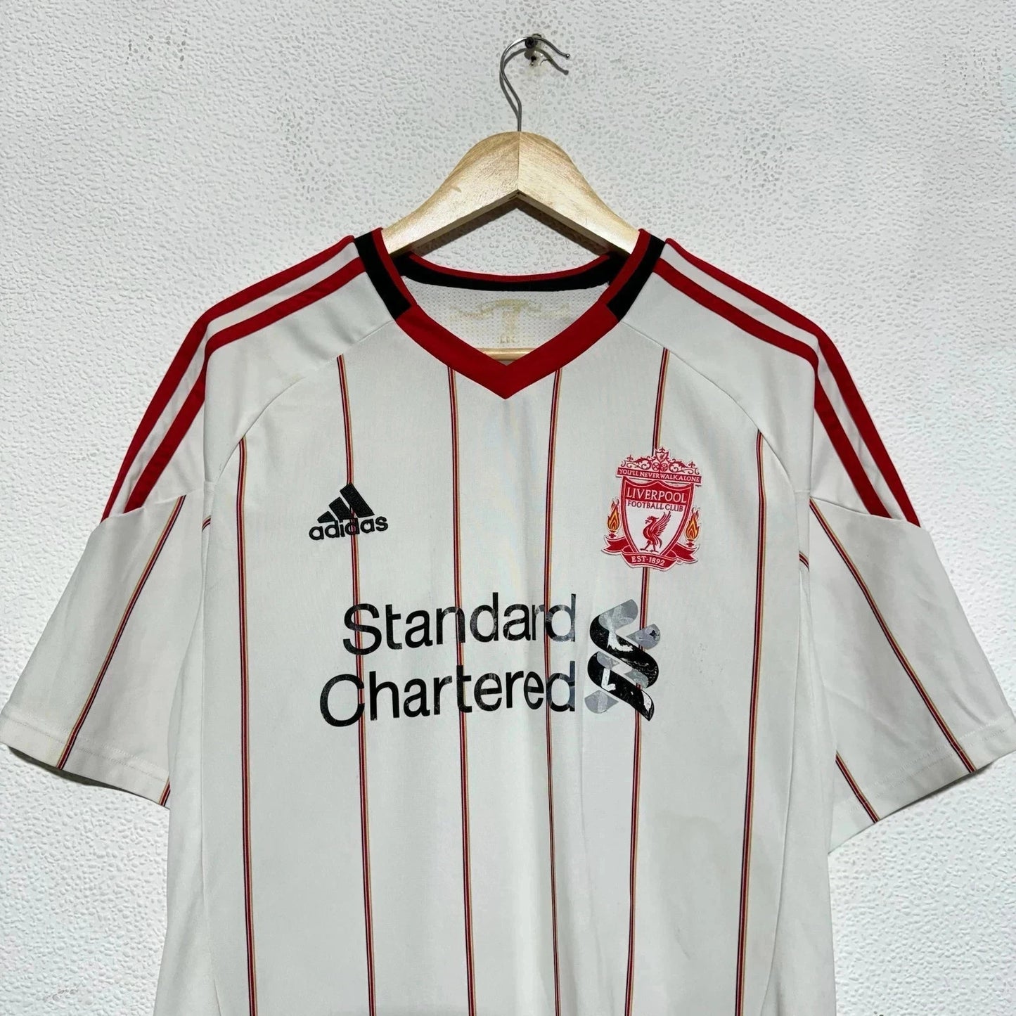 Vintage Liverpool Shirt Away Kit White Adidas - Large