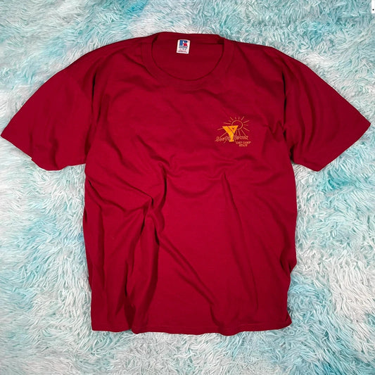 Vintage 90s Red Russell Athletic Graphic T Shirt - XL