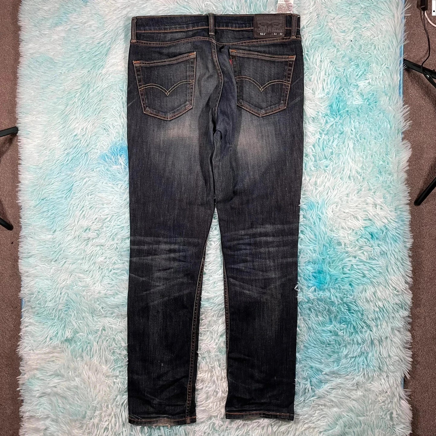 Navy Levi’s 511 Jeans Slim Straight Leg - 33W 32L
