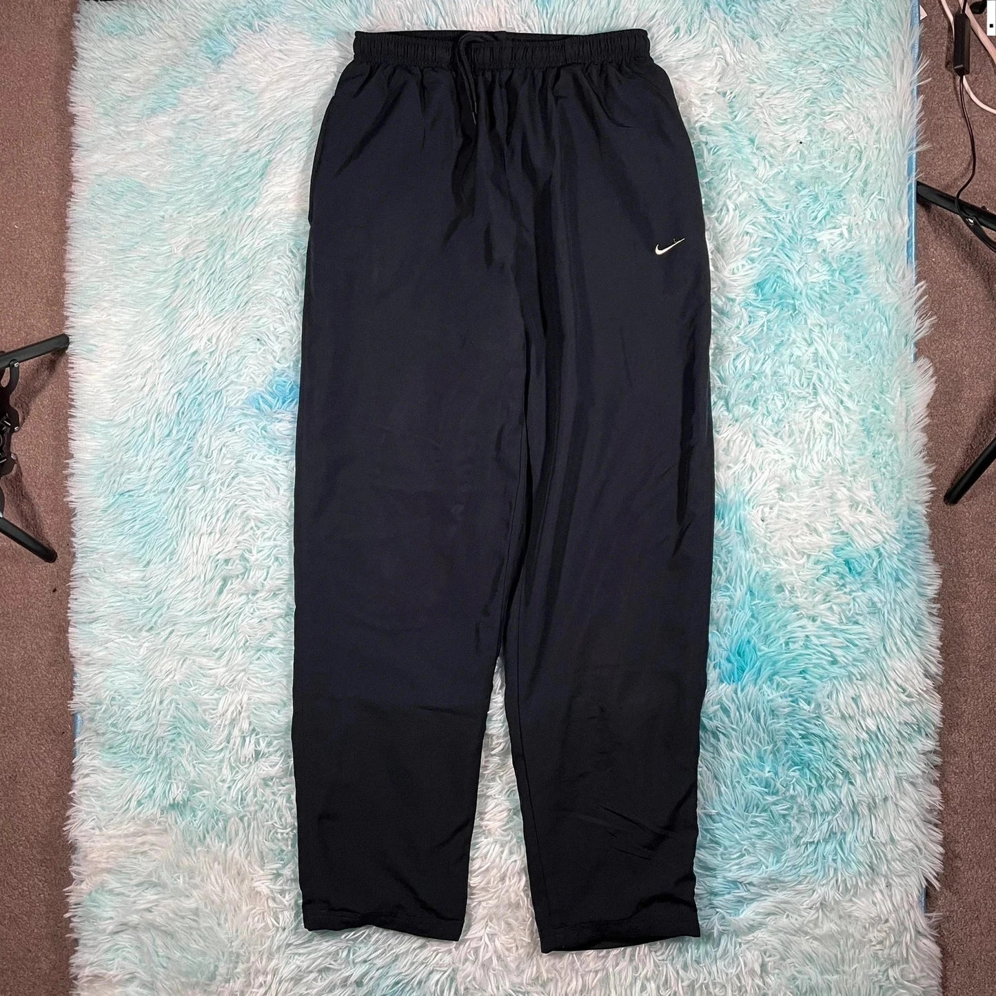 Vintage 00s Black Nike Tracksuit Bottoms - Medium