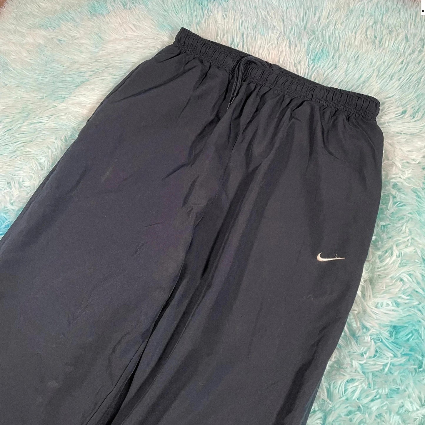 Vintage 00s Black Nike Tracksuit Bottoms - Medium