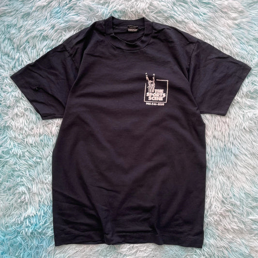 Vintage 90s Black Graphic T shirt - Large
