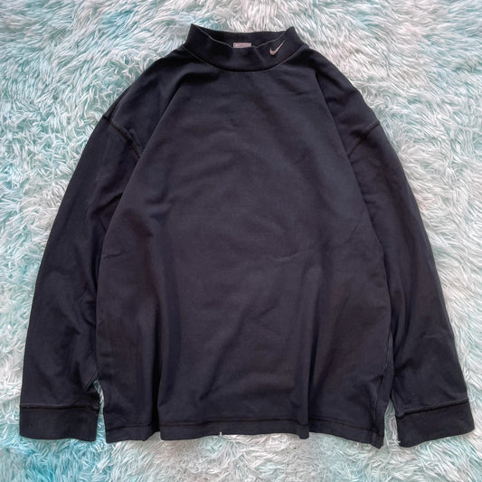 Vintage 90s Grey Nike Mock Neck Sweatshirt - XXL
