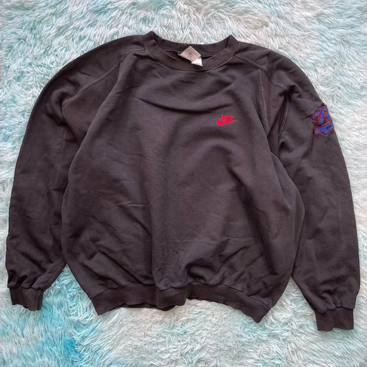Vintage 90s Black Nike Oversized Baggy Sweatshirt - XL