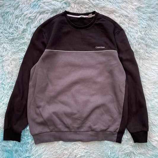 Black & Grey Calvin Klein Sweatshirt - Large