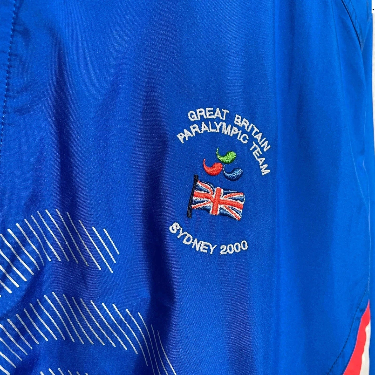 Vintage 2000 Paralympic Track Jacket Adidas Great Britain Blue - Medium