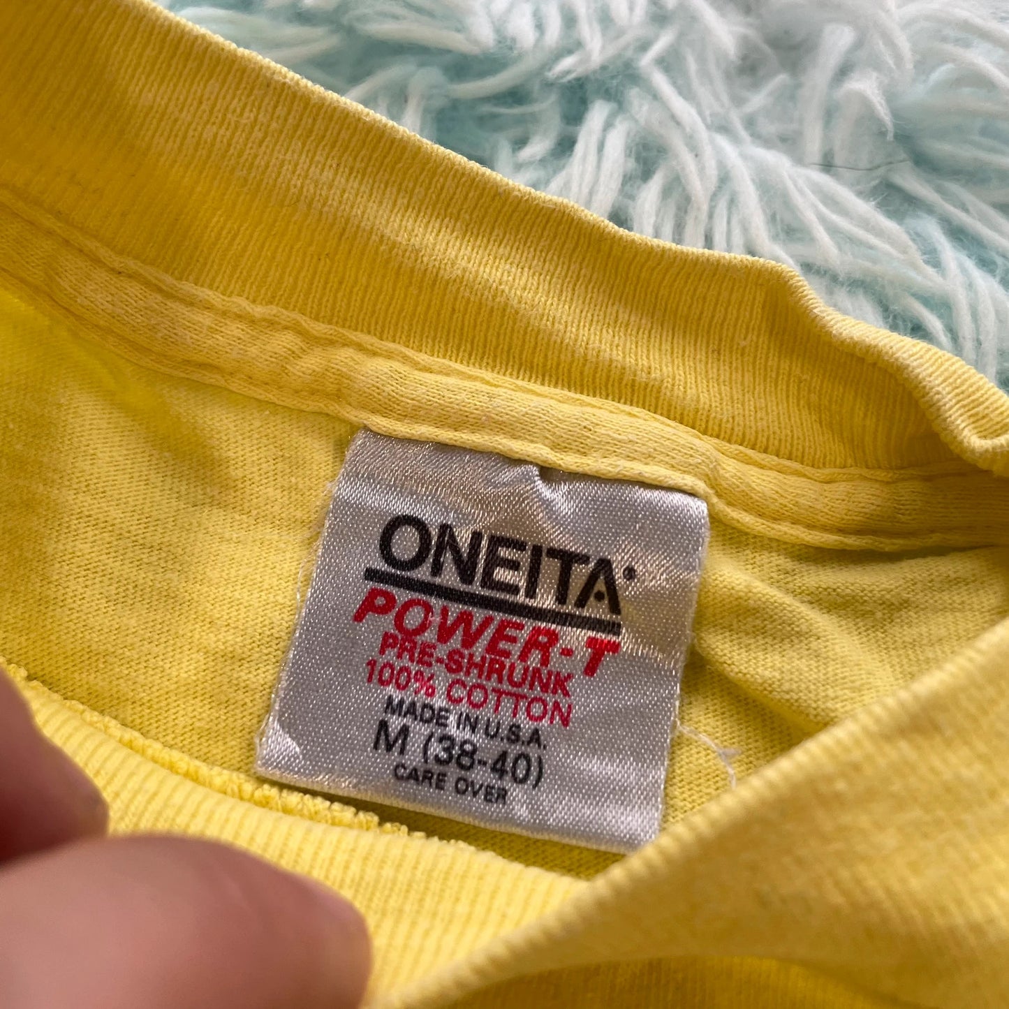 Vintage 90s Yellow Cycling Cow Graphic T Shirt - Medium