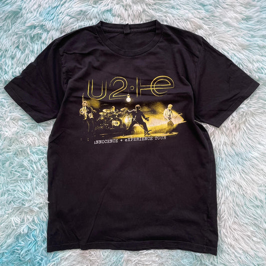 2015 Black U2 Band Graphic T Shirt - Medium