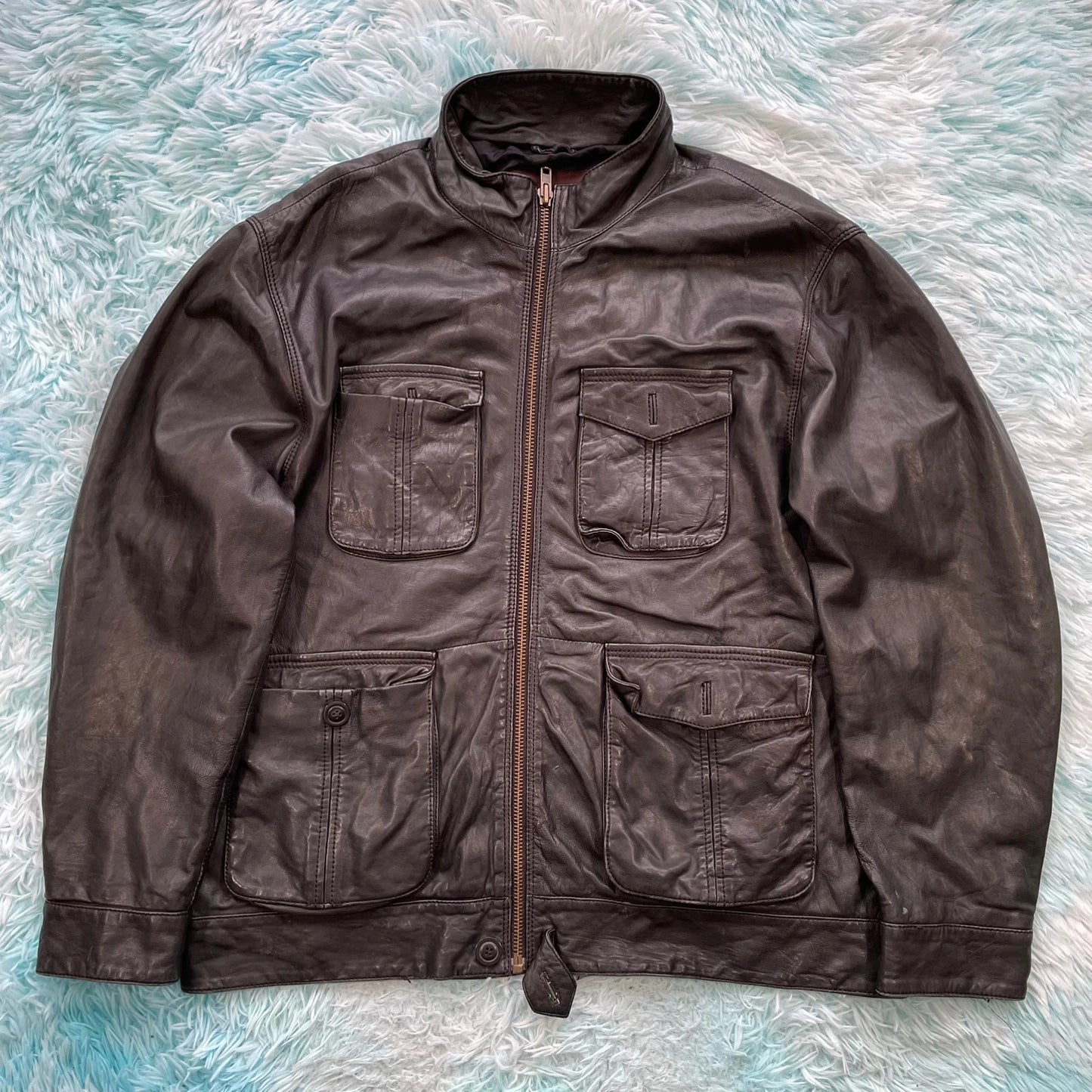 Black Monsoon Leather Jacket - XL