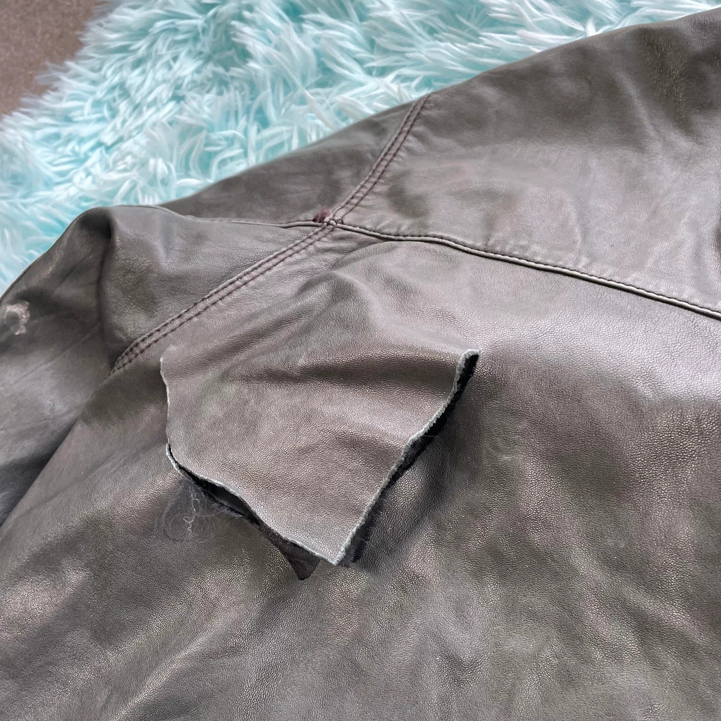 Black Monsoon Leather Jacket - XL