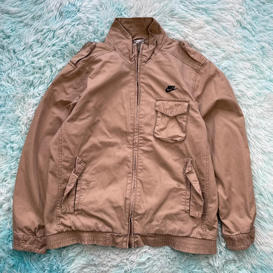 Vintage 00s Beige Nike Canvas Jacket - Medium