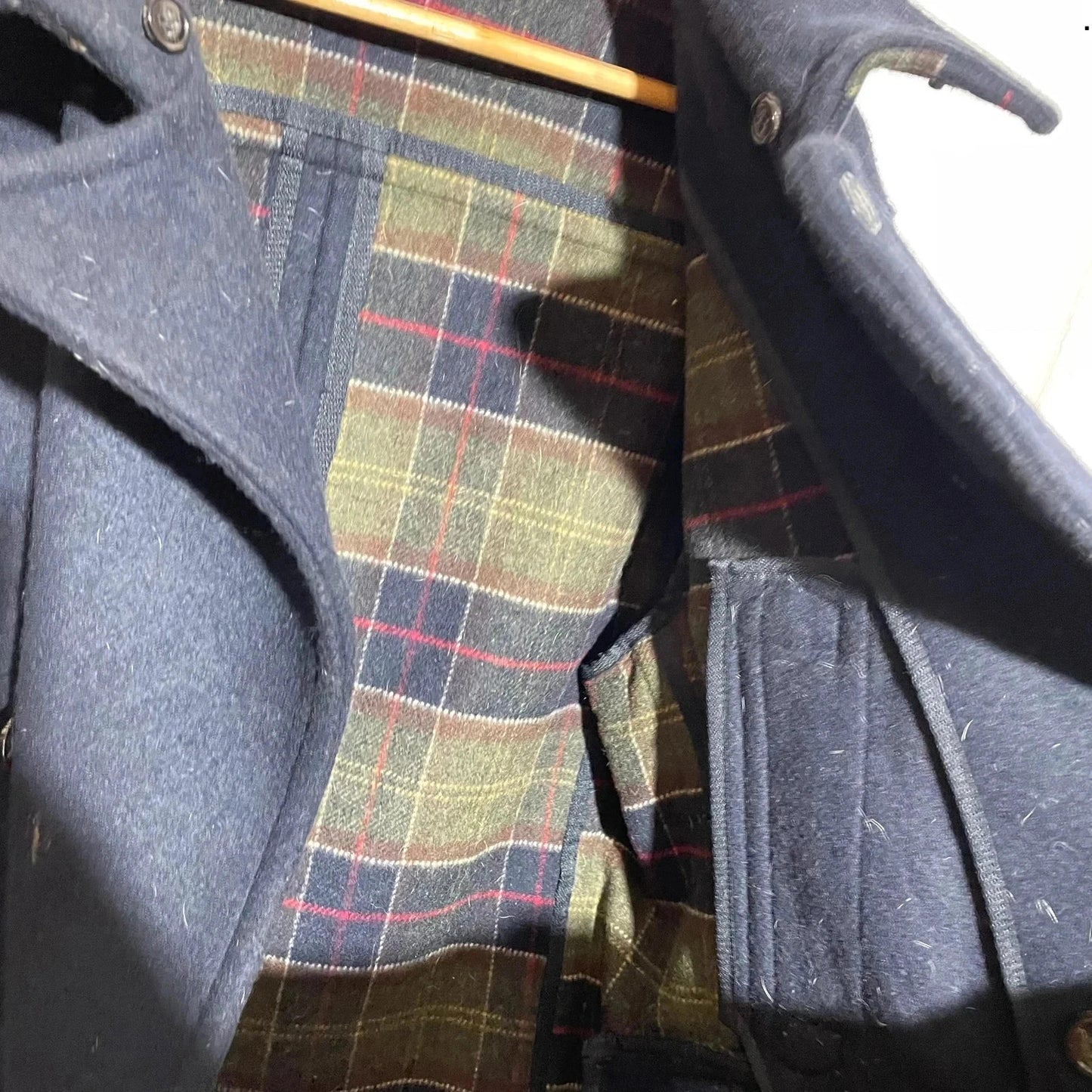 Dark Navy Barbour Wool Jacket - Large