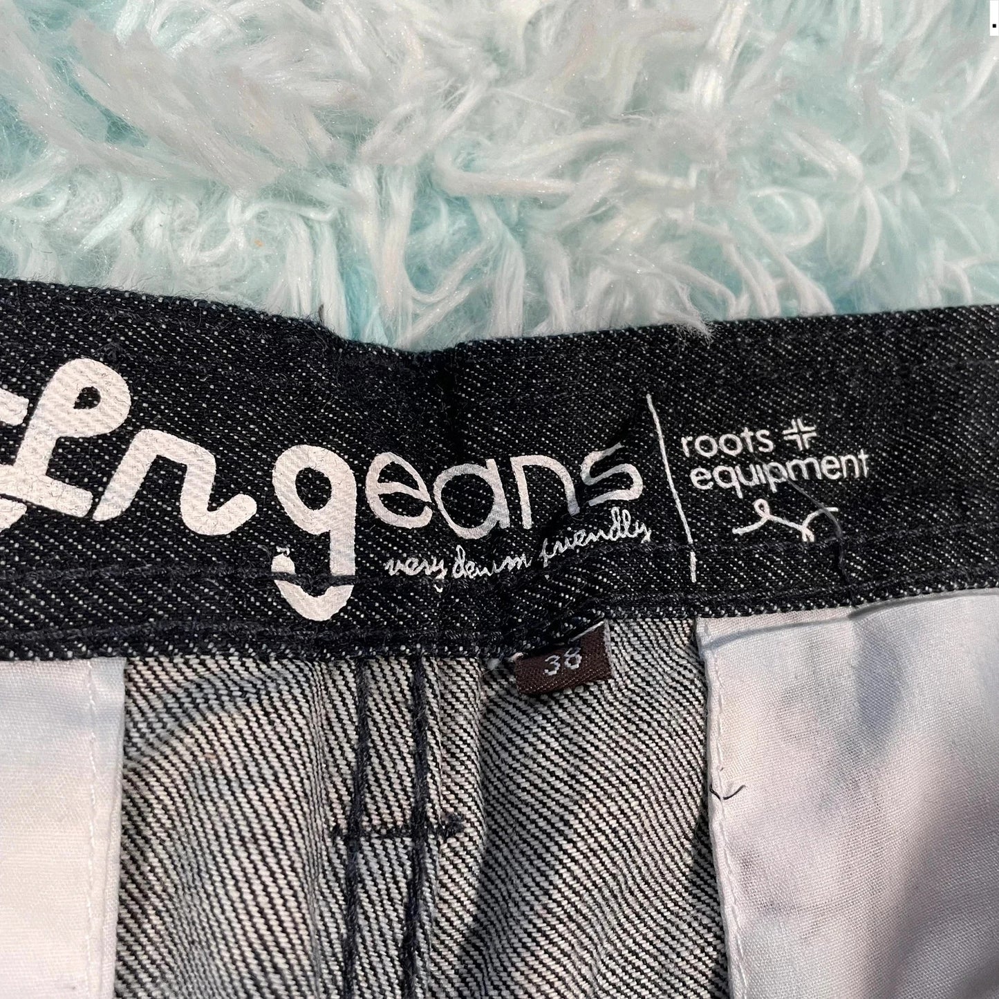 Vintage 00s Navy Cargo Jean Shorts Jorts - 38W