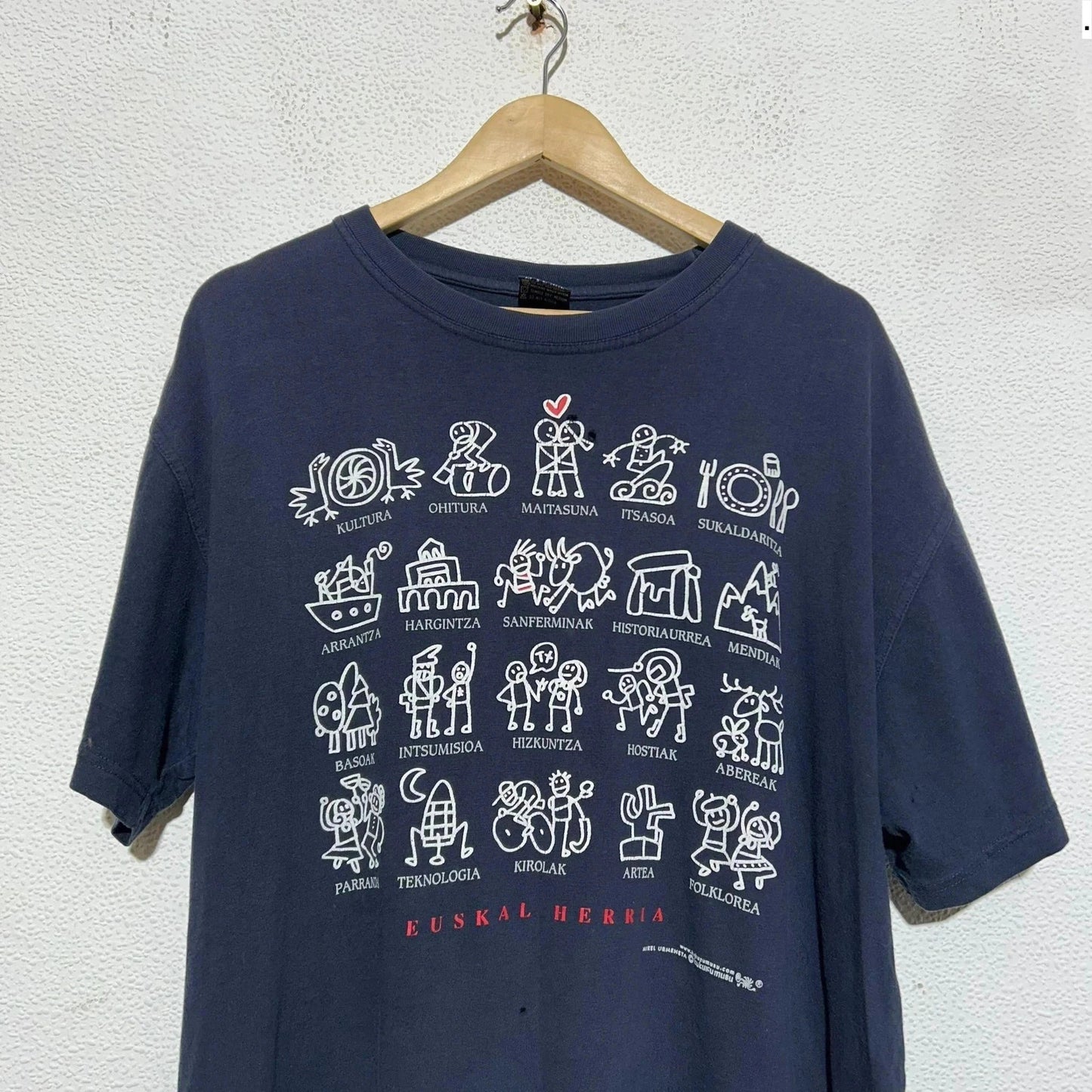 Vintage 00s Navy Funny Graphic T Shirt - XXL