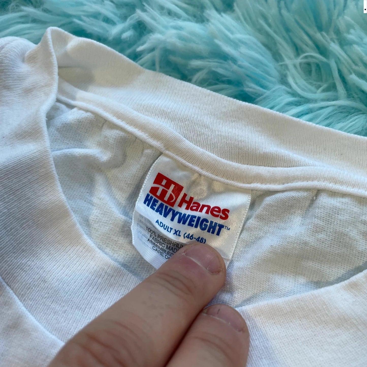 Vintage 90s White Canadian Radio Graphic T Shirt - XL