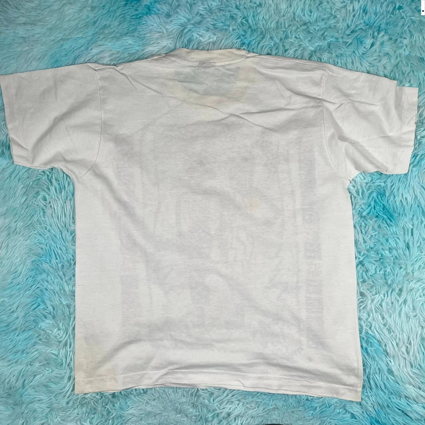 Vintage 90s White Aztec Graphic Print T Shirt - Xl