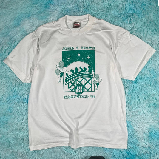 Vintage 90s Kennywood Theme Park Graphic T Shirt - XL