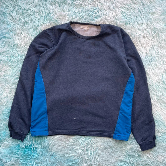 Navy Folk Sweatshirt - Medium