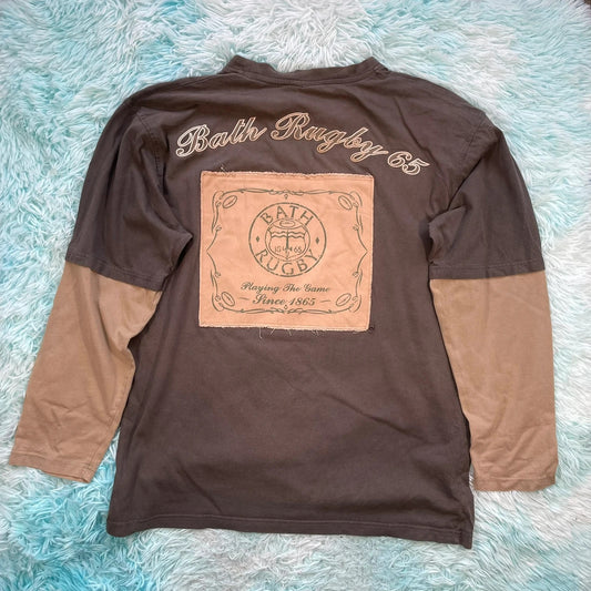 Vintage 00s Grey Bath Rugby T shirt - XXL