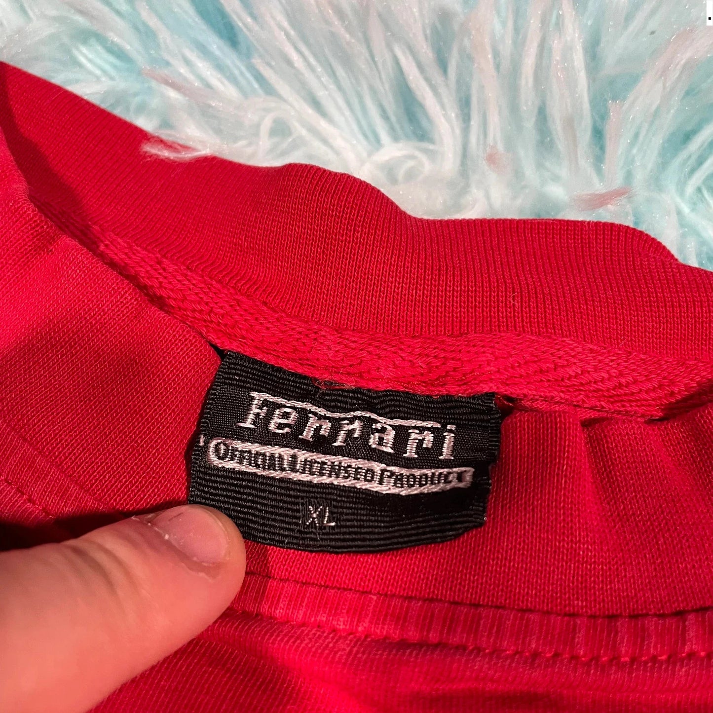 Vintage 90s Red Ferrari Graphic T Shirt - XL