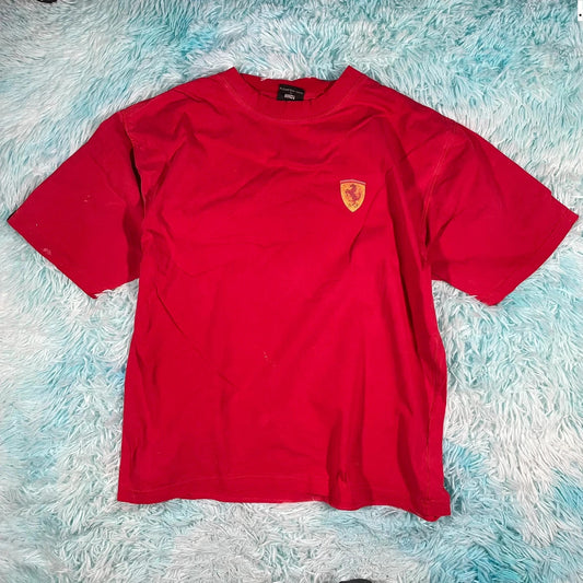 Vintage 90s Red Ferrari Graphic T Shirt - XL