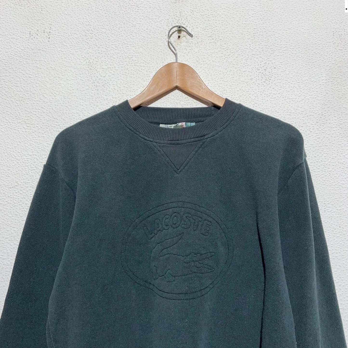 Vintage 90s Black Chemise Lacoste Sweatshirt - Small