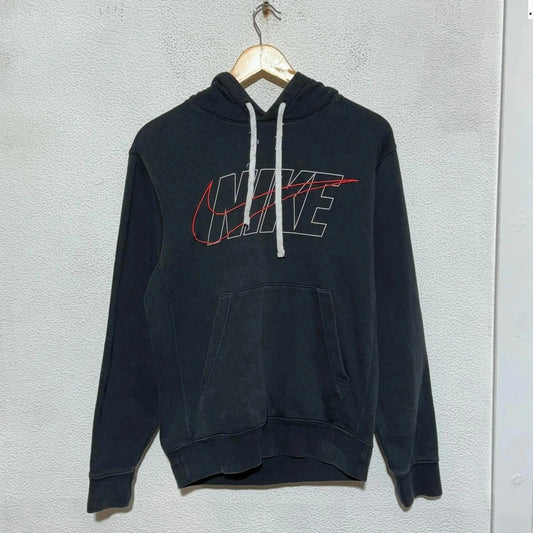 Black Nike Club Hoodie Spellout - XS