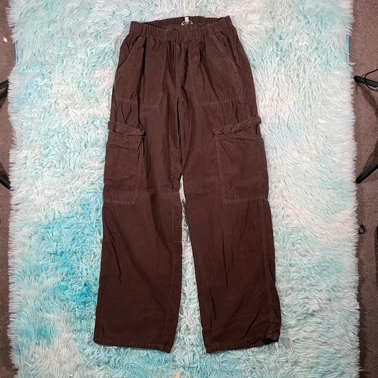 Vintage Brown Corduroy Cargo Pants - Small