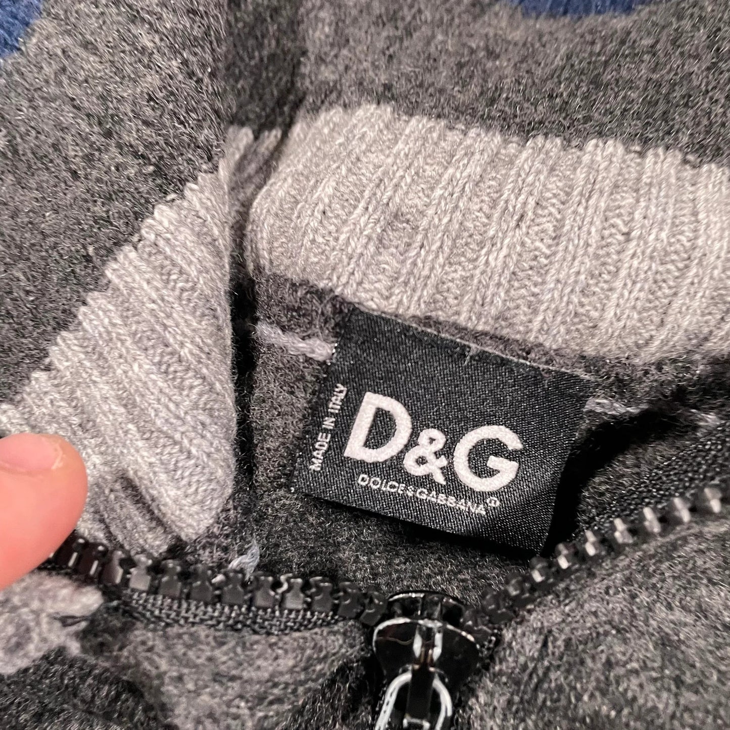 Vintage 00s Grey Dolce & Gabbana Knitted Jumper - XL