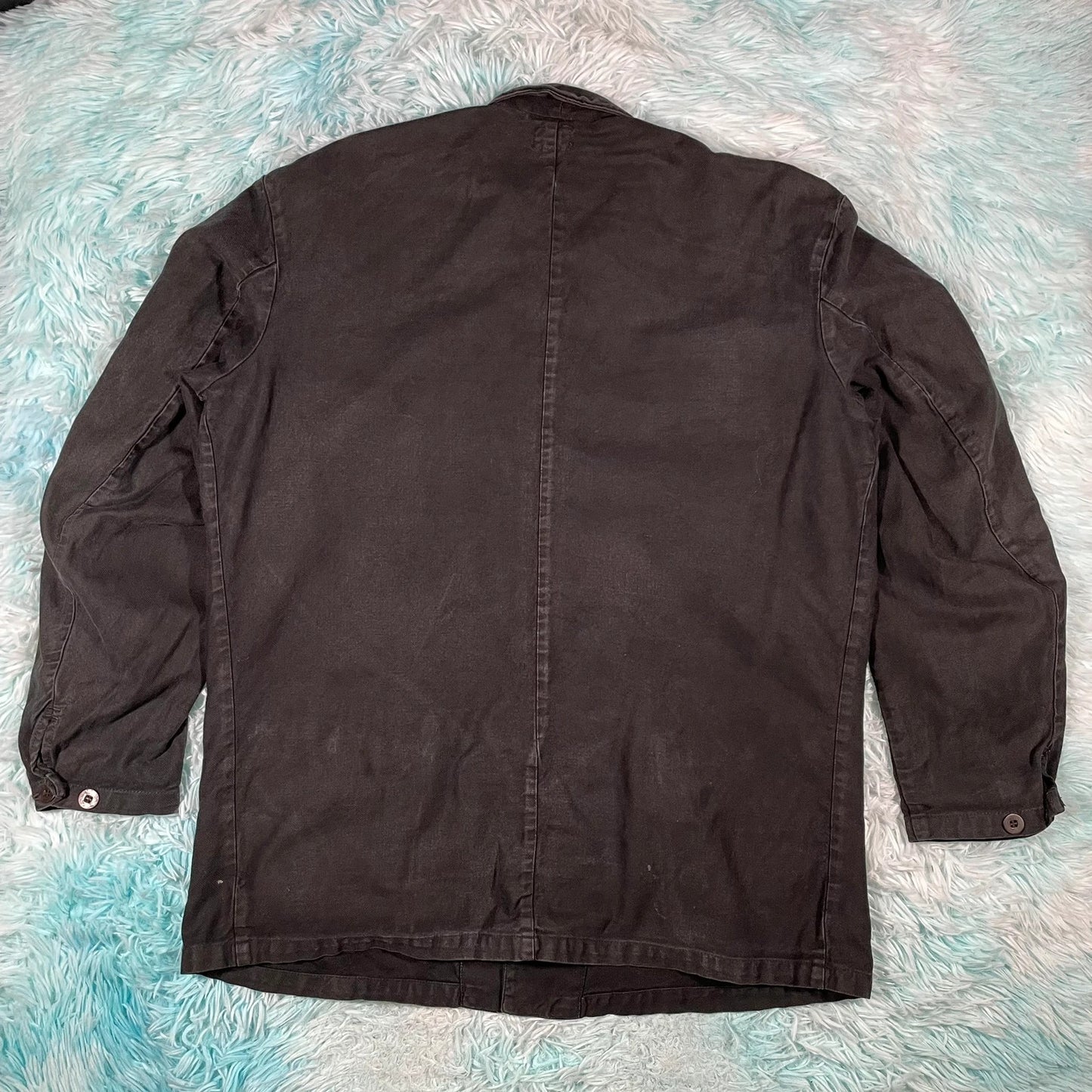 Vintage 70s Black Swedish C52 Utility Jacket - Large