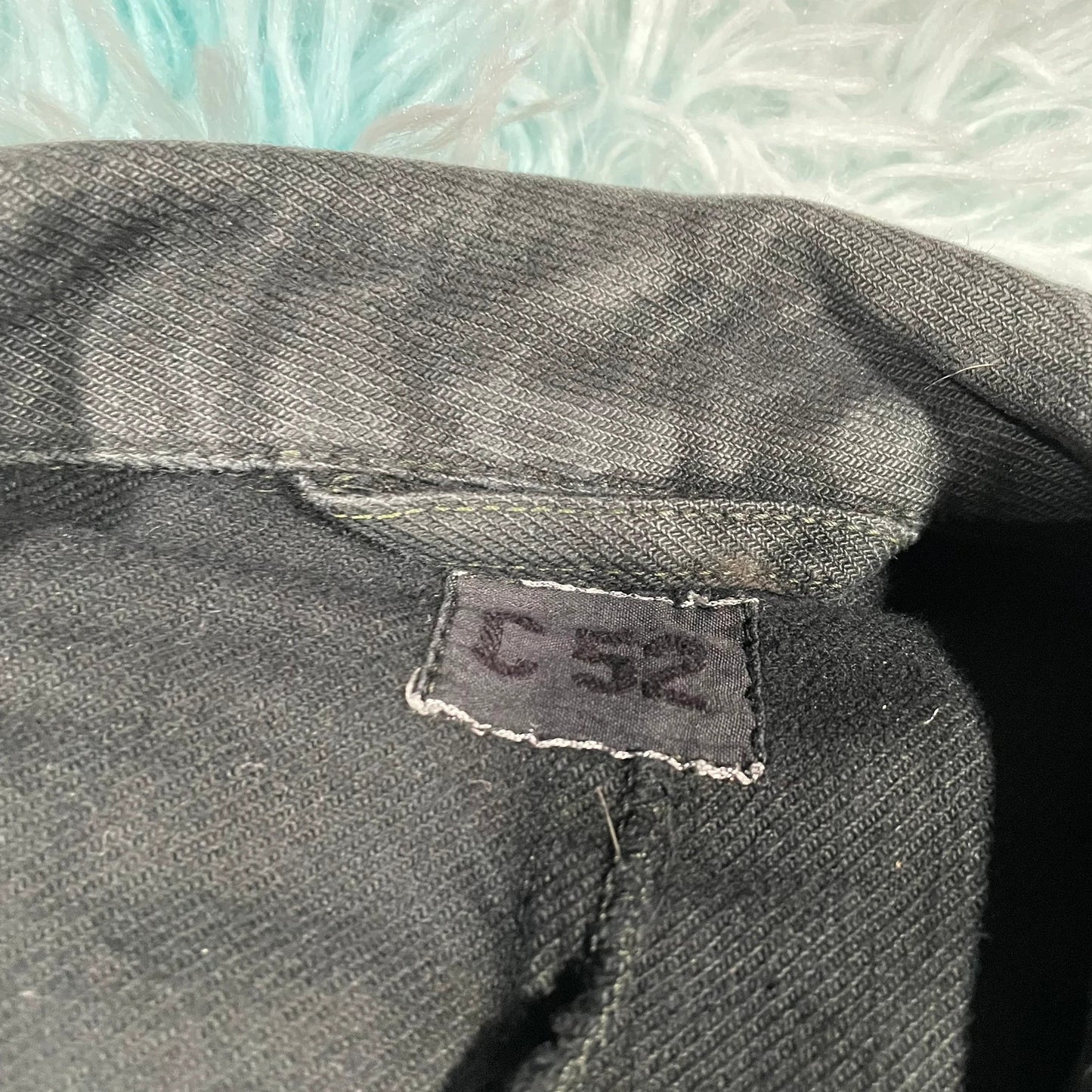 Vintage 70s Black Swedish C52 Utility Jacket - Large
