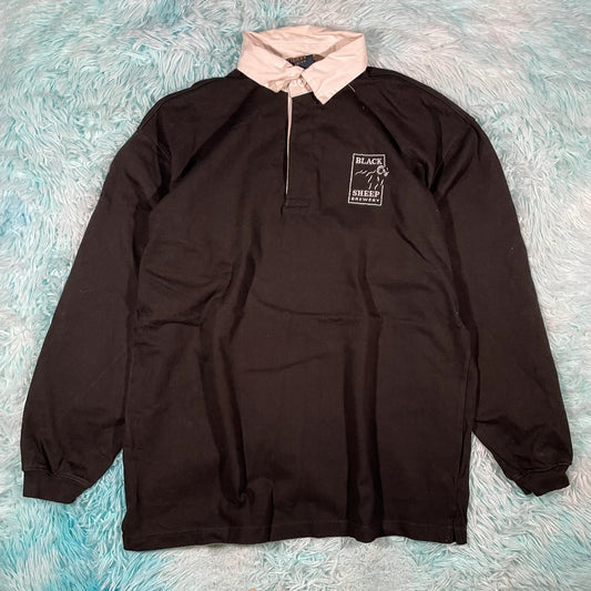 Vintage 90s Black Sheep Brewery Rugby Shirt - XL