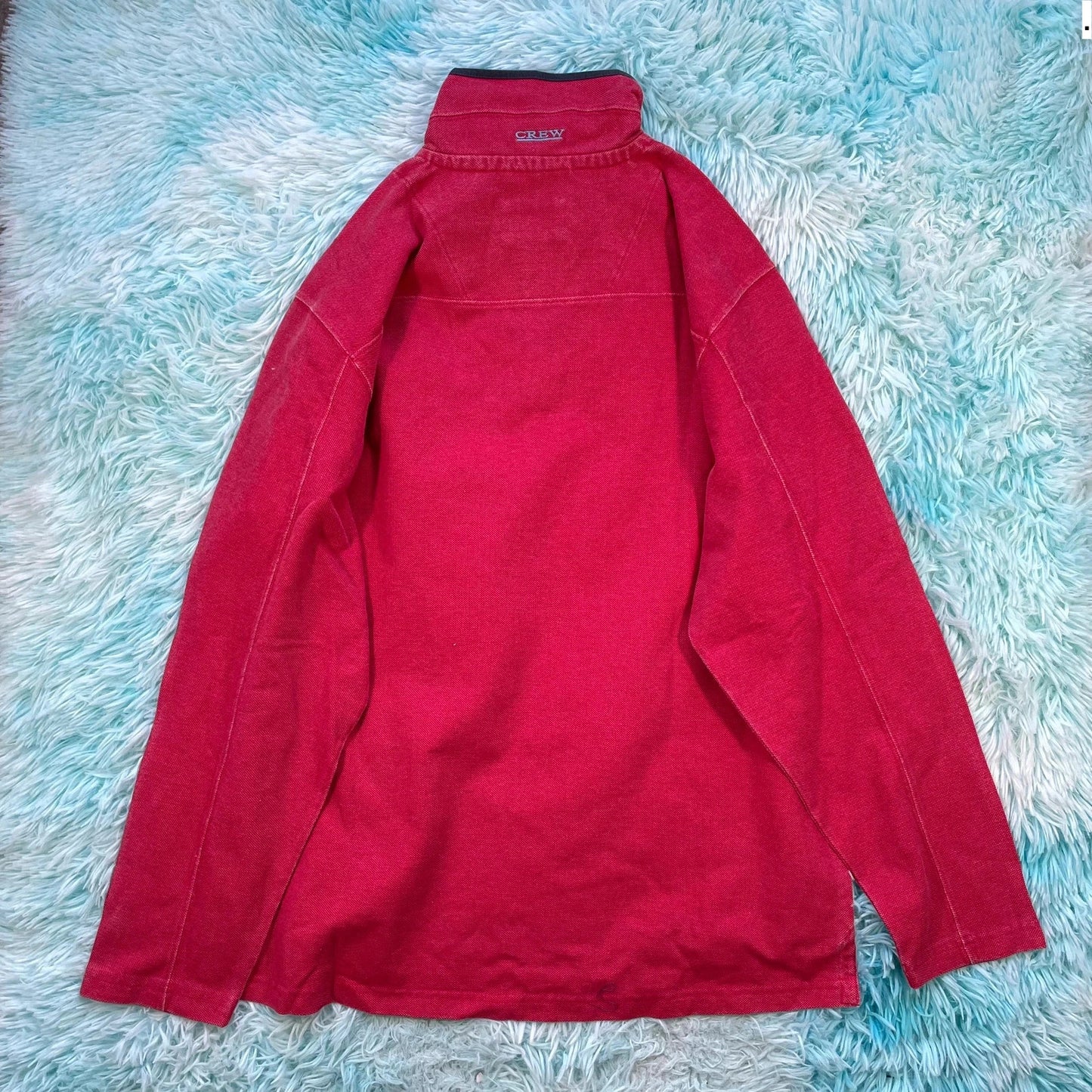 Red Crew 1/4 Zip Sweatshirt - Medium
