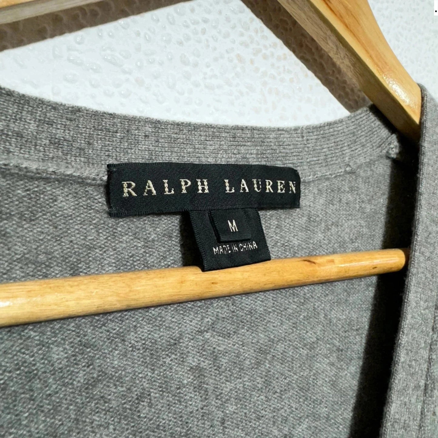 Grey Ralph Lauren Cashmere Cardigan - Medium