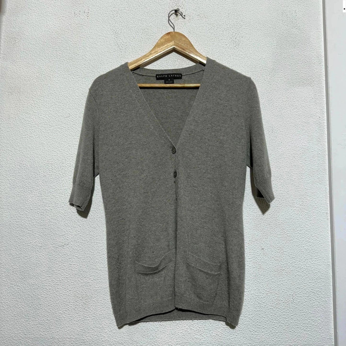 Grey Ralph Lauren Cashmere Cardigan - Medium