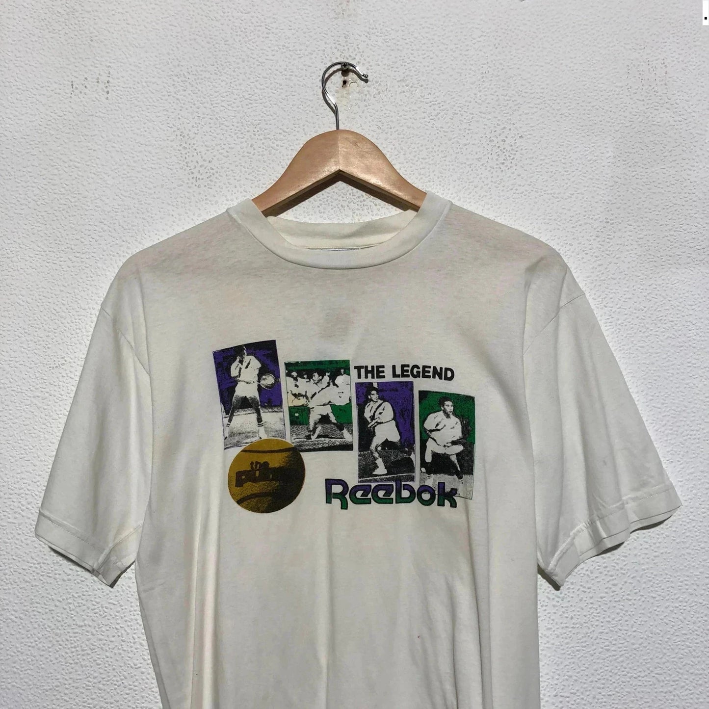 Vintage 90s White Reebok The Pump Graphic T Shirt - Small