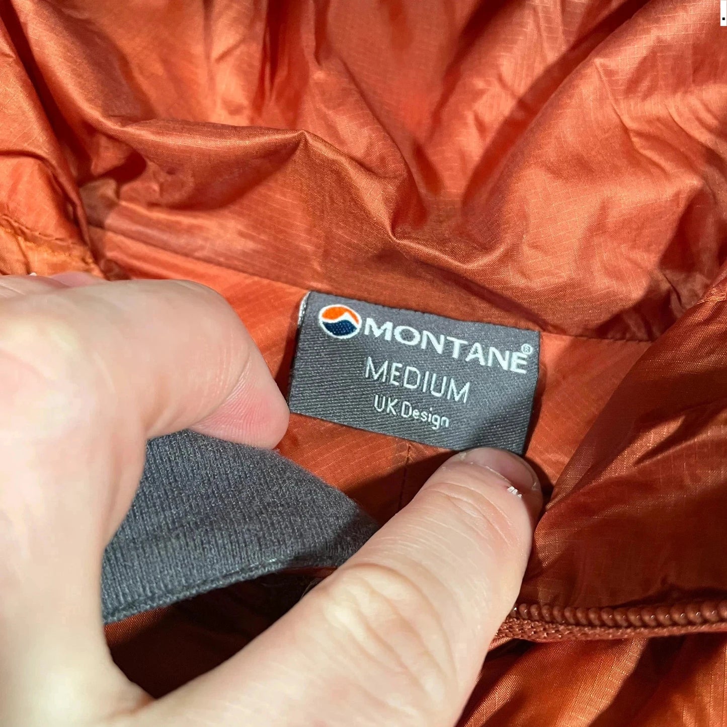 Orange Montane Down Puffer Jacket - Medium