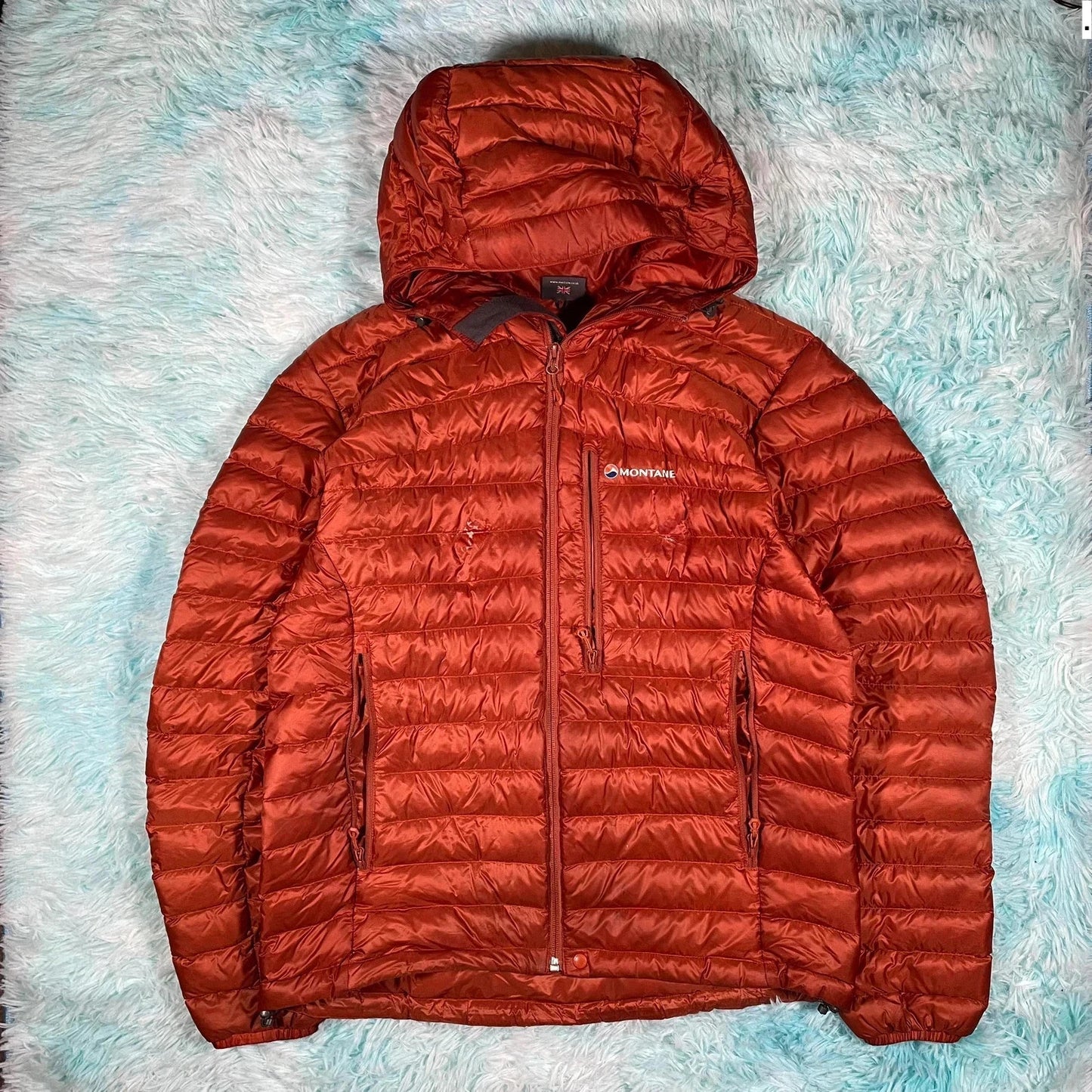 Orange Montane Down Puffer Jacket - Medium