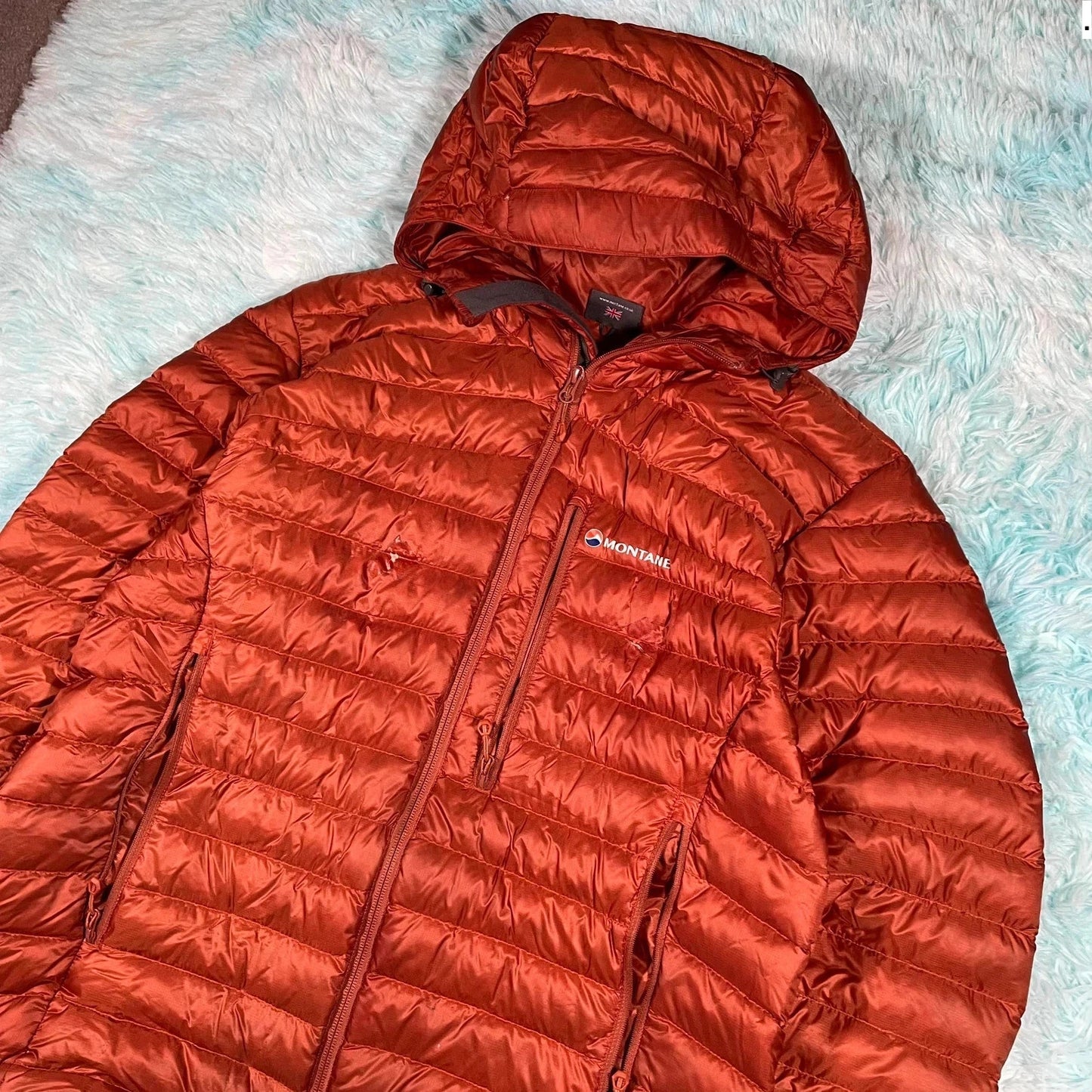 Orange Montane Down Puffer Jacket - Medium