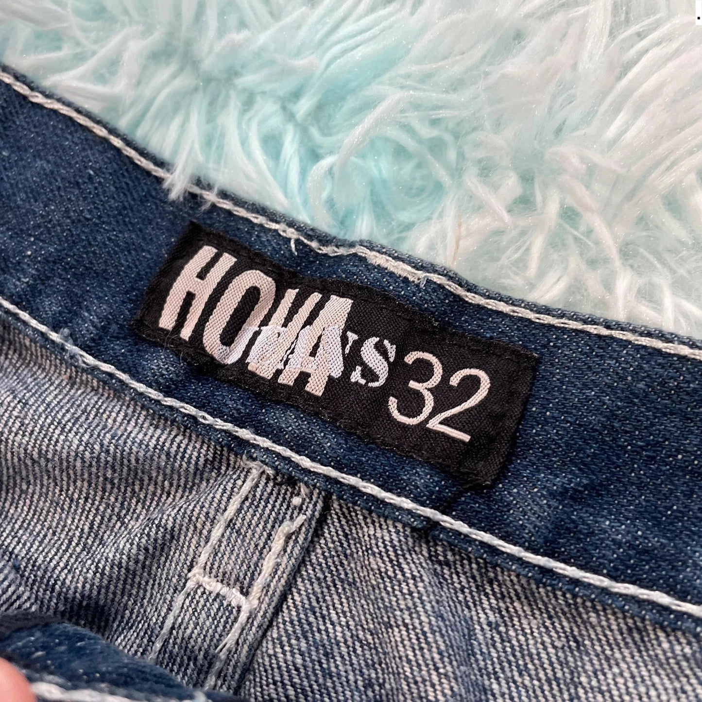 Vintage 90s Blue Jean Shorts Jorts Hova - 32W