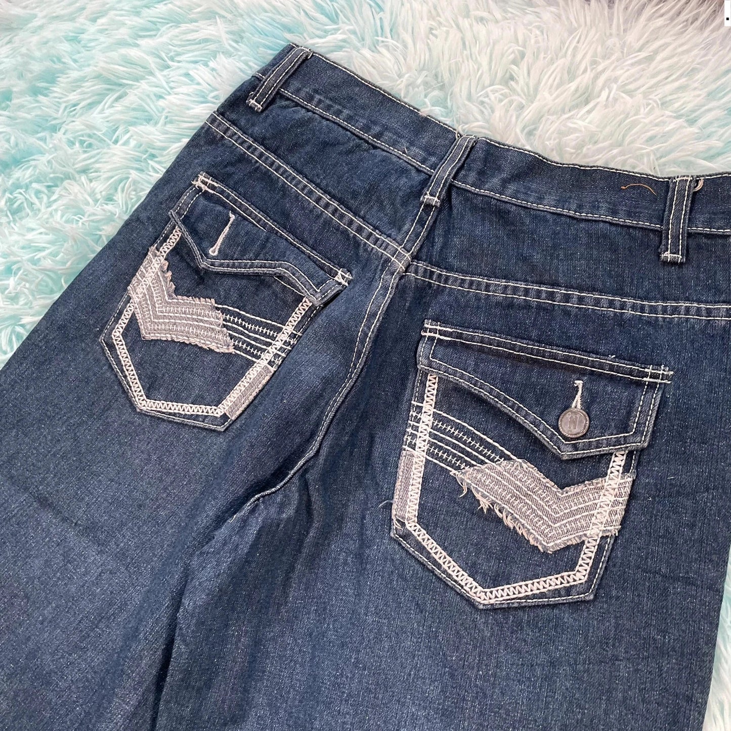 Vintage 90s Blue Jean Shorts Jorts Hova - 32W