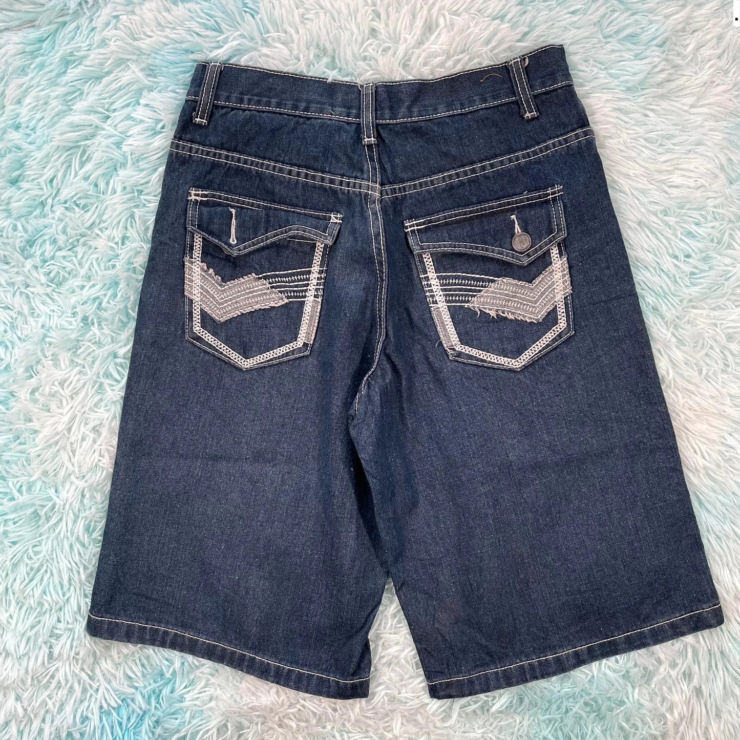 Vintage 90s Blue Jean Shorts Jorts Hova - 32W