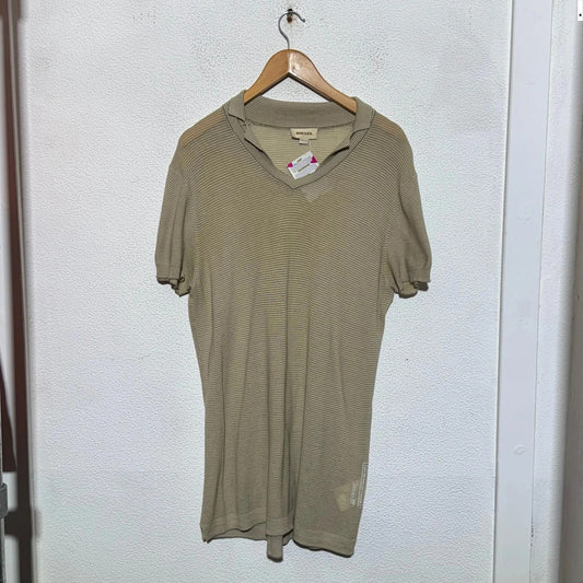 Beige Lightweight Diesel Collared T Shirt - Xl