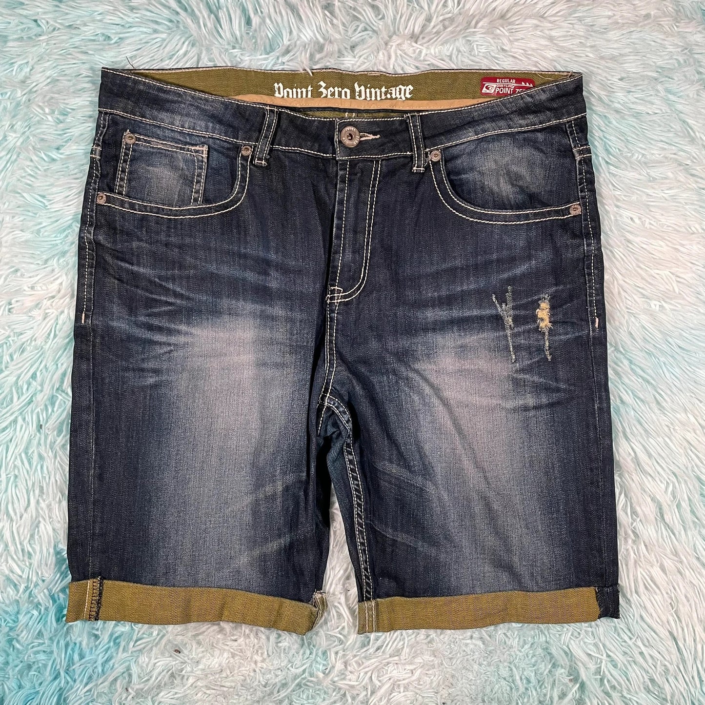 Blue Denim Jean Shorts Jorts - 40W